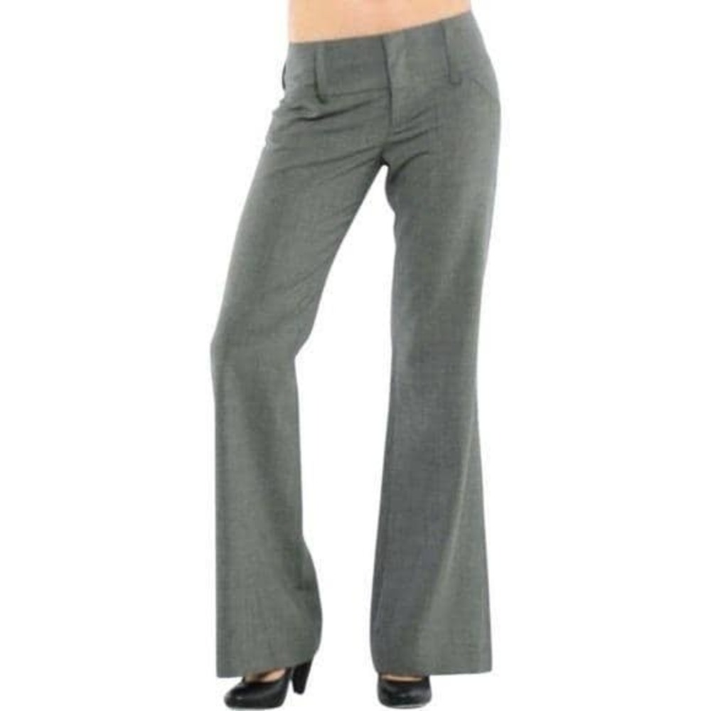 alice + olivia Wool Gray Flared Dress Pants Women's Size 8